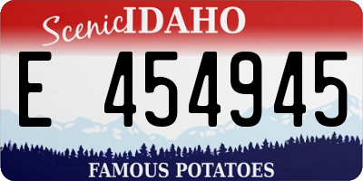 ID license plate E454945