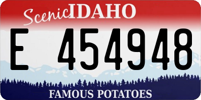 ID license plate E454948