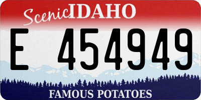 ID license plate E454949