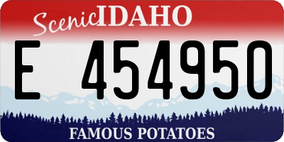 ID license plate E454950
