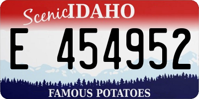 ID license plate E454952