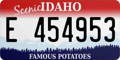 ID license plate E454953