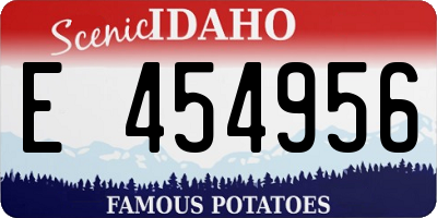 ID license plate E454956