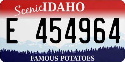 ID license plate E454964