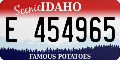ID license plate E454965