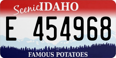 ID license plate E454968