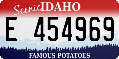 ID license plate E454969