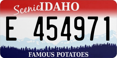 ID license plate E454971