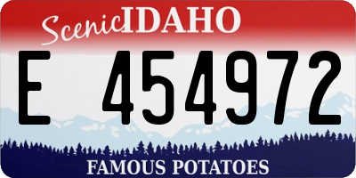 ID license plate E454972