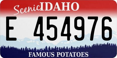 ID license plate E454976