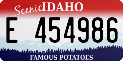 ID license plate E454986