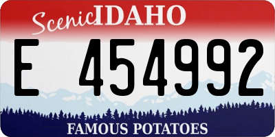ID license plate E454992