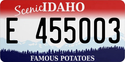 ID license plate E455003