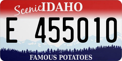 ID license plate E455010