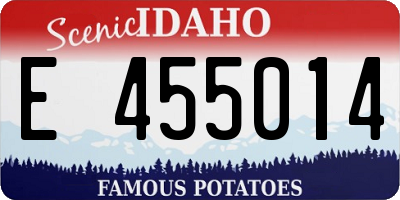 ID license plate E455014