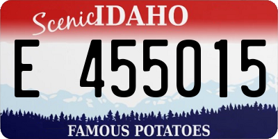 ID license plate E455015