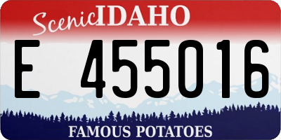 ID license plate E455016