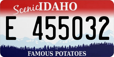 ID license plate E455032