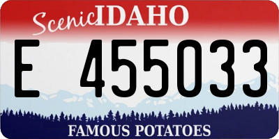 ID license plate E455033