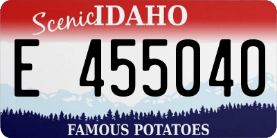 ID license plate E455040