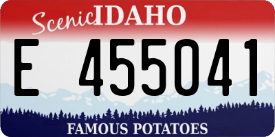 ID license plate E455041