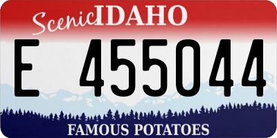 ID license plate E455044