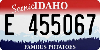 ID license plate E455067