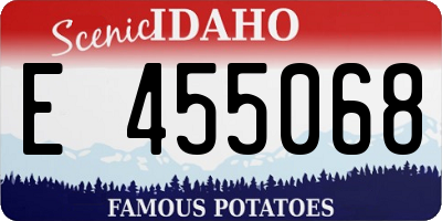 ID license plate E455068