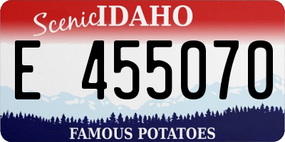 ID license plate E455070