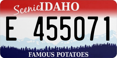 ID license plate E455071