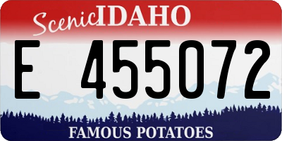 ID license plate E455072