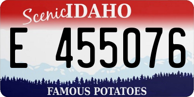 ID license plate E455076