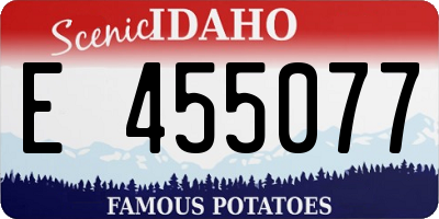 ID license plate E455077