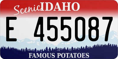 ID license plate E455087
