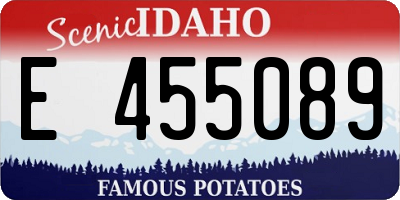 ID license plate E455089