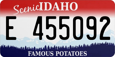 ID license plate E455092