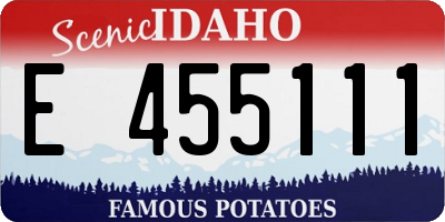 ID license plate E455111
