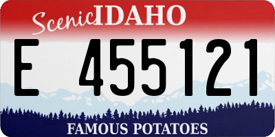 ID license plate E455121