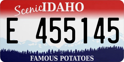 ID license plate E455145