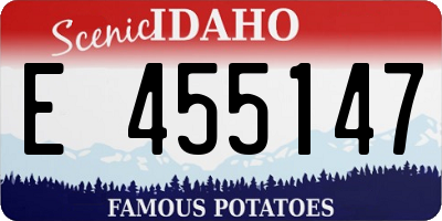ID license plate E455147