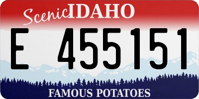ID license plate E455151