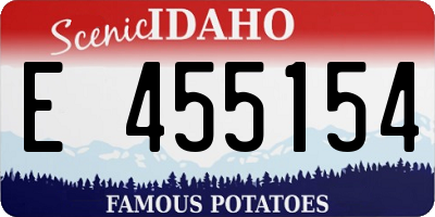 ID license plate E455154
