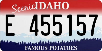ID license plate E455157