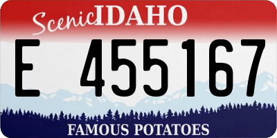 ID license plate E455167