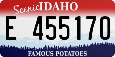 ID license plate E455170