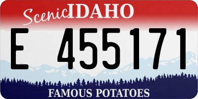 ID license plate E455171