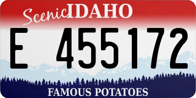 ID license plate E455172