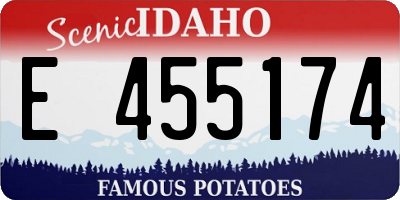 ID license plate E455174