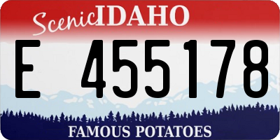 ID license plate E455178