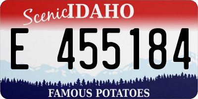 ID license plate E455184